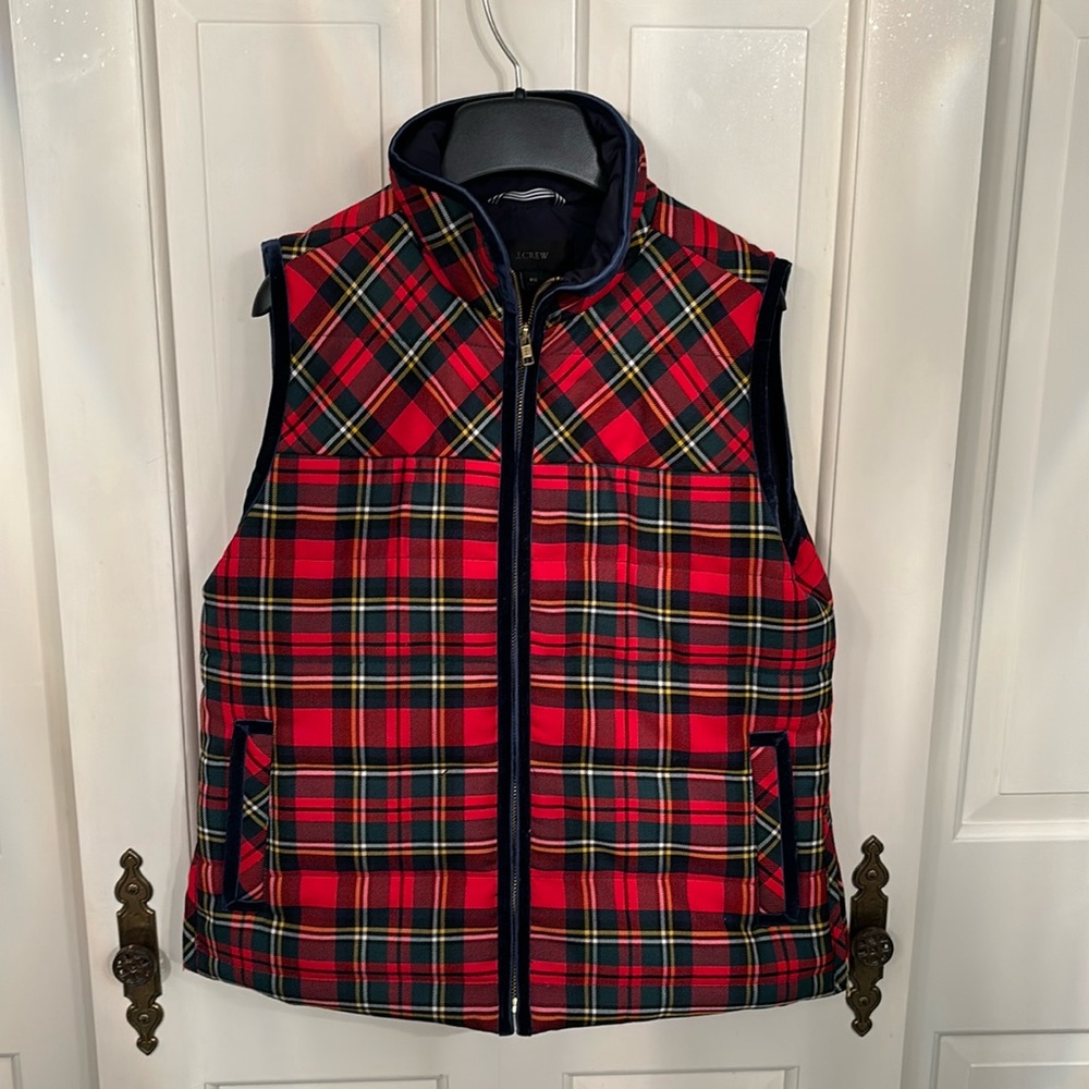 J. Crew Holiday Plaid Vest 🎁
